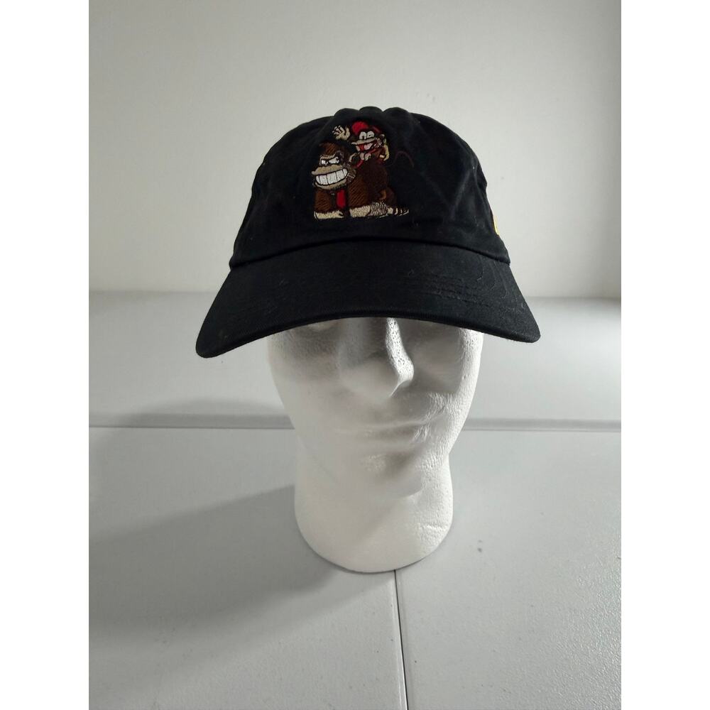 Donkey Kong Country DK Embroidered Black Dad Hat Cap 100% Cotton Adjustable